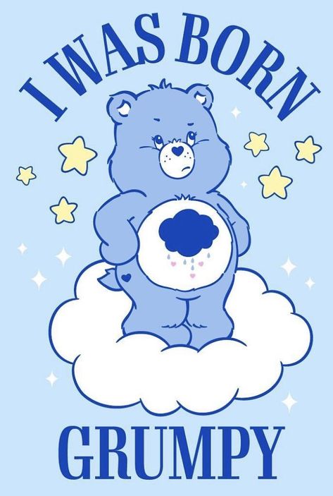 Grumpy Care Bear Wallpaper, Grumpy Bear Aesthetic, Grumpy Bear Wallpaper, Care Bears Grumpy Bear, Eye Opening Quotes, Grumpy Care Bear, Looney Tunes Wallpaper, Grumpy Bear, Unique Iphone Wallpaper