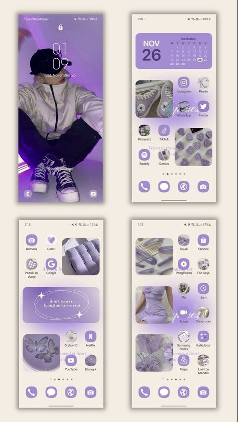 Aesthetic Widget Ideas Android, Phone Themes Home Screen, Widget Organization Iphone, Yeonjun Homescreen Layout, Android Widget Ideas, Phone Home Screen Ideas Android, Samsung App Layout, Samsung Design Ideas, Samsung Phone Layout Ideas