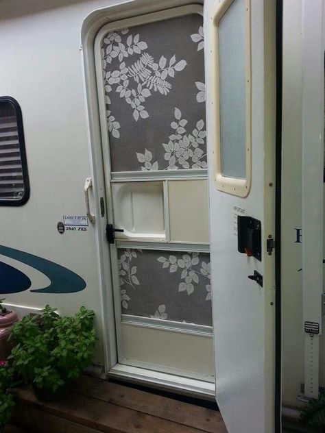 Camper Revamp, Rv Style, Motorhome Living, Rv Design, Camper Renovations, Dragonfly Inn, Trailer Organization, Kombi Motorhome, Rv Door