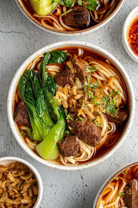 Slow-Simmered Taiwanese Beef Noodle Soup Is the Ultimate Winter Dish Beef Soup Bones, Longevity Noodles, Chinese Noodle Recipes, Pan Fried Noodles, Noodle Soup Recipe, Beef Noodle Soup, Chinese Noodles, Winter Dishes, Noodle Soup Recipes