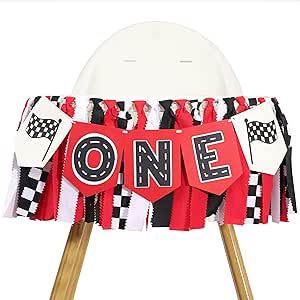 Race Car High Chair Banner - Fast One Birthday Party Decorations,Red Vintage Racing 1st Birthday Highchair Banner,Race Car Boy Smash Cake Banner,Racing Garland With Black And White Checkered Flags Race Theme First Birthday, 1st Birthday Boy Race Car Theme, Nascar 1st Birthday Party, Nascar First Birthday Party, First Birthday Race Car Theme, Cars First Birthday Party Disney, F1 First Birthday Party, Formula One Birthday, 1st Lap Around The Track Birthday