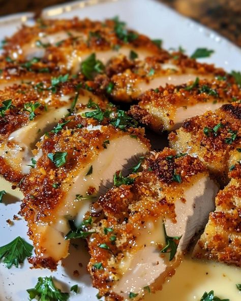 Longhorn Garlic Parmesan Crusted Chicken Longhorn Garlic Parmesan Chicken, Longhorn Garlic Parmesan Crusted Chicken, Garlic Parmesan Crusted Chicken, Longhorn Parmesan Crusted Chicken, Parmesan Crusted Chicken Recipe, Crusted Chicken Recipes, Savory Dinner, Parmesan Crusted Chicken, Brown Bread