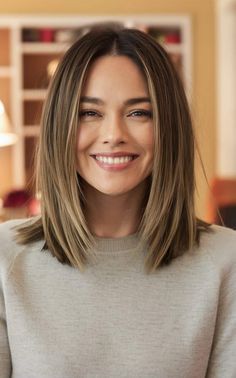 30 Shoulder Length Haircuts For Women: A Stylish and Versatile Choice - Bangz Hair Design Texture Shoulder Length Hair, Shoulder Length Bob For Thinning Hair, At Shoulder Haircut, Women Haircut Fine Hair, Low Maintenance Lob Fine Hair, Celebrity Long Bob, Women Shoulder Haircut, Women’s Collar Bone Length Hair, Shoulder Length Hair Bob With Layers