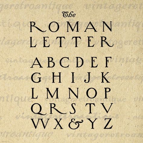 Roman Alphabet, Roman Letters, Letter Collage, Roman Fonts, Vintage Clip Art, Style Letters, Lettering Download, Image Vintage, Do A Dot