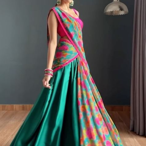 Monalisha Mahapatra | Saree Lehenga Drape for Navratri 🌹 Here’s a step-by-step guide to draping a half Lehenga saree: *Step 1: Prepare your outfit* - Wear a... | Instagram Lehenga Drape, Half Lehenga, Cancan Skirt, Practice Makes Perfect, Lehenga Skirt, Saree Lehenga, Lehenga Saree, Move Along, Festival Wear