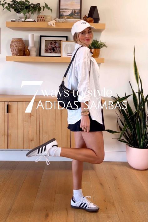 Adidas Shoes Outfit, Adidas Samba Outfit Women, Sambas Adidas Women Outfit, Samba Adidas Outfit, Samba Og Shoes, Samba Dress, Looks Adidas, Casual Sporty Outfits, Adidas Outfit Women