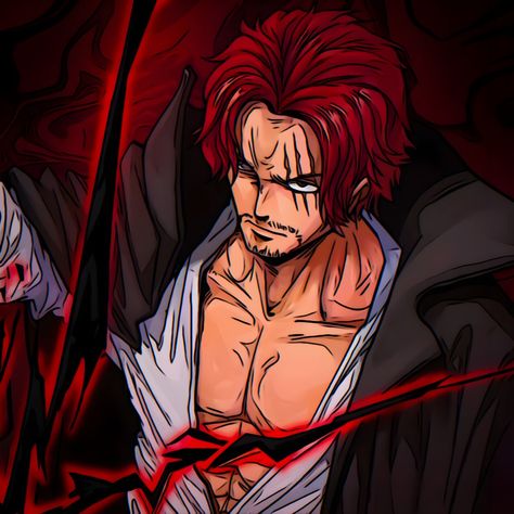 onepiece • #icons #shanks #fanart • icon by me Red Haired Shanks Wallpaper, Shanks Pfp Manga, One Piece Shanks Fanart, Shanks Manga Color, One Piece Aesthetic Icon, Mihawk Pfp, Shanks One Piece Fanart, Shanks Drawing, Shanks One Piece Icon