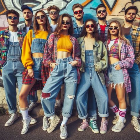 90s Fashion Trends That Remind Us How Much We've Saved Annee 90 Outfit, Retro Outfits 90s Style, 90s Dance Fashion, 90 Party Outfits 90s Fashion, Different Decades Outfits, 90s Dance Outfit, 90 Style Outfits 90s Fashion Party, 90s Fashion Costume, 90s Decade Outfits