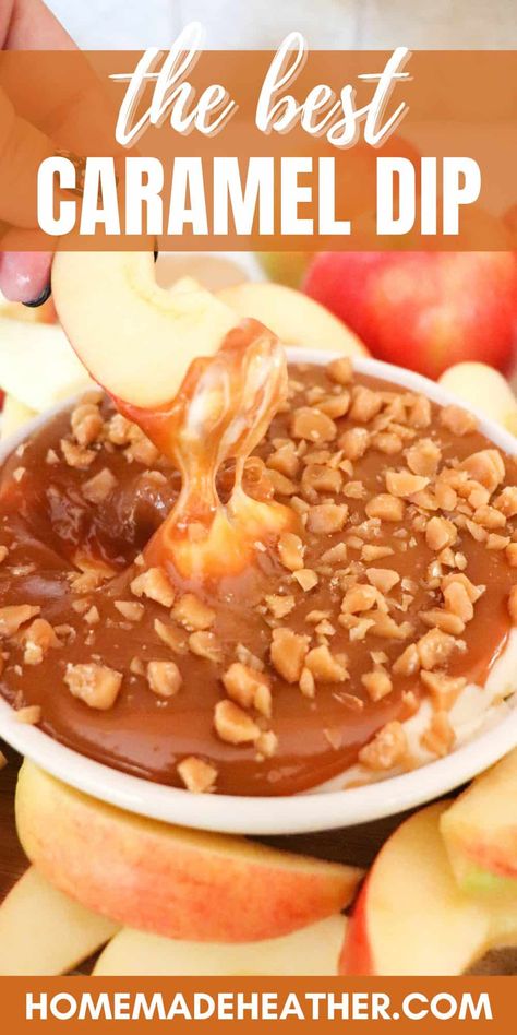 Carmel Apple Dip Tray, Carmel Cream Cheese Apple Dip Heath Bars, Carmel Fruit Dip Recipe, Carmel Apple Dip With Heath, Carmel Apple Recipes Easy, Carmel Dip For Apples Crock Pot, Easy Carmel Apple Dips, Apple Carmel Dip Recipe, Caramel Apple Dip Heath Bar