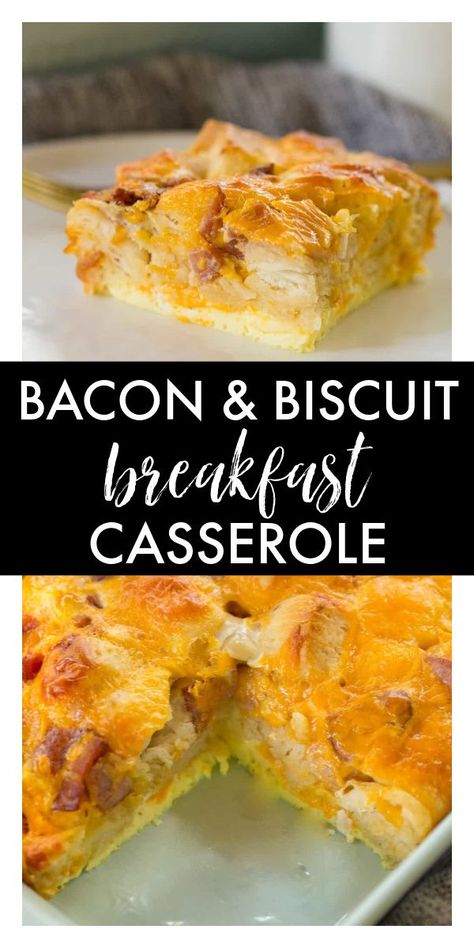 Bacon Egg Biscuit, Bacon Egg And Cheese Casserole, Biscuit Breakfast Casserole, Grand Biscuit Recipes, Egg And Cheese Biscuit, Pillsbury Biscuit Recipes, Egg And Cheese Casserole, Biscuit Breakfast, Biscuit Casserole