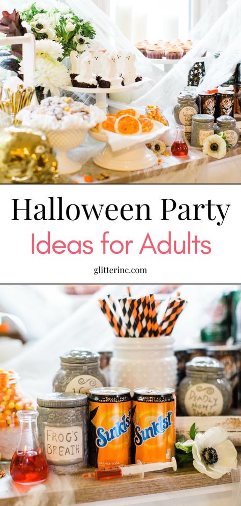 Looking for Halloween party ideas for adults? Choose a fun theme and serve creative food, snacks, and spooky dessert. These easy Halloween party ideas for adults will show you how to plan a Halloween party effortlessly. Follow these tips for how to plan the best Halloween party that your guests will love! Easy Halloween Party Ideas, Halloween Party Ideas For Adults, Shirley Temples, Best Halloween Party, Party Ideas For Adults, Party Stations, Easy Halloween Party, Halloween Party Ideas, Adult Halloween Party