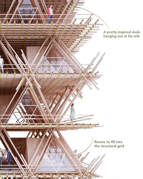 Chris Precht on Instagram: “‘One With The Birds’ - a modular bamboo system #penda #precht #studioprecht #chrisprecht @architecture_hunter #next_top_architects @dezeen…” Maquette Render, Chris Precht, Modular Architecture, Bali Architecture, Bamboo Structure, Bamboo Architecture, Bamboo Construction, Modular Structure, Wood Architecture