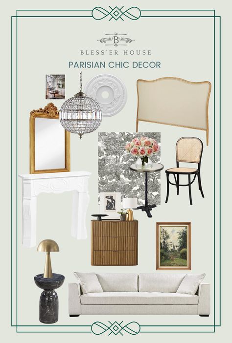 Eclectic Parisian Decor, Parisian Chic Home, Parisian Chic Decor, Modern Parisian Interior, Parisian Chic Interior, Parisian Style Decor, Parisian Room, Budget Decorating Ideas, Parisian Apartment Decor