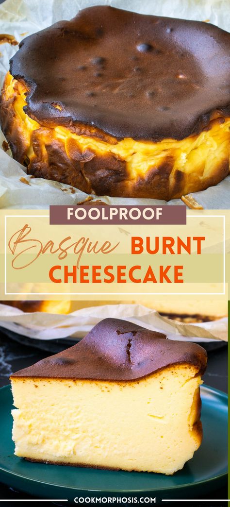 Burnt Cheesecake Pioneer Woman, Bisque Burnt Cheesecake, Blackened Cheesecake, Best Basque Cheesecake Recipe, Basque Burnt Cheesecake Recipes, Burned Cheesecake Recipe, Easy Basque Cheesecake, Easy Basque Burnt Cheesecake Recipe, Burned Basque Cheesecake