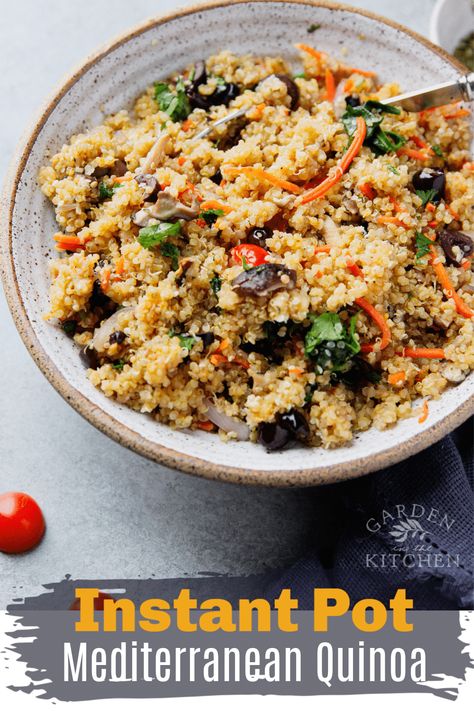 Instapot Quinoa Instant Pot, Quinoa Ninja Foodi, Instant Pot Recipes Mediterranean Diet, Dash Diet Instant Pot Recipes, Instant Pot Quinoa Recipes Easy, Instapot Mediterranean Recipes, Quinoa Recipes Instant Pot, Quinoa Instapot, Mediterranean Diet Recipes Instant Pot