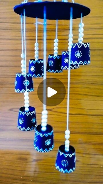 Waste Material Art, Wall Hanging For School, Bottle Hanging Decor, Paper Cup Wall Hanging, Craft Ideas From Waste Materials, Paper Cup Decoration Ideas, Wallhanging Ideas With Paper, Wallhanging Handmade, Paper Straws Crafts Ideas