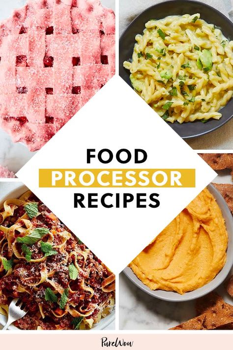 41 Food Processor Recipes That Pretty Much Make Themselves #purewow #main course #food #dessert #recipe #condiments #cooking #side dish #appliances #easy #fast Recipes With Food Processor, Food Processor Recipes Breakfast, Food Processor Soup Recipes, Kitchenaid Food Processor Recipes, Food Processor Desserts, Food Processor Bread Recipes, Recipes Using Food Processor, Things To Make In A Food Processor, Vegan Food Processor Recipes