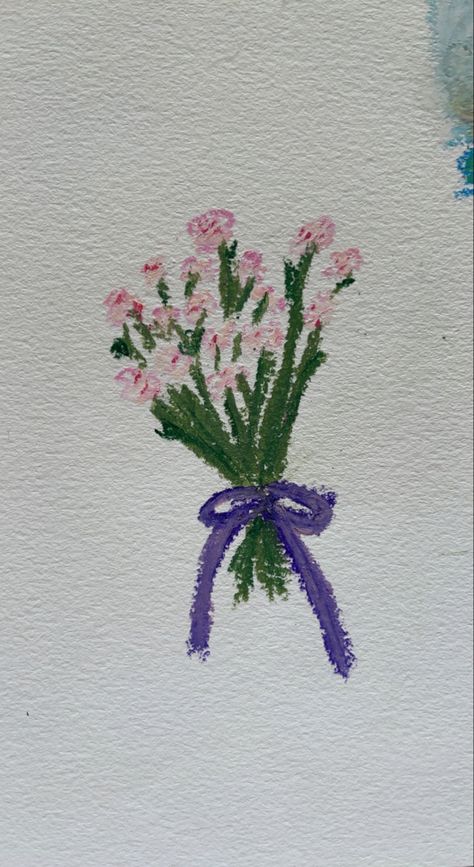 Pastel Easy Painting, Small Oil Pastel Art, Oil Pastels Flower Drawings, Oil Pastel Doodles Aesthetic, Oil Pastel Small Drawings, Crayon Drawings Easy, Crayon Drawings Aesthetic, Pink Oil Pastel Art, Easy Oil Pastels Drawings