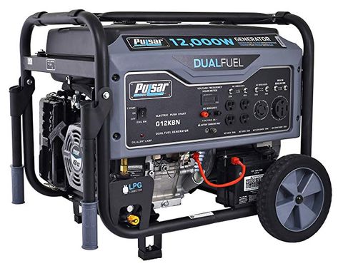 Amazon.com : Pulsar 12, 000W Dual Fuel Portable Generator in Space Gray with Electric Start, G12KBN, CARB Approved : Garden & Outdoor Best Portable Generator, Inverter Generator, Natural Gas Generator, Dual Fuel Generator, Transfer Switch, Generator House, Portable Generator, Gas Generator, Power Generator