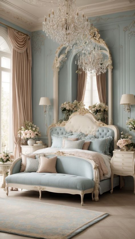 Elegance Bedroom, French Style Bedroom Furniture, French Style Bedroom, Fancy Bedroom, Casa Country, Classic Bedroom, Dream House Rooms, Dreamy Bedrooms, Elegant Bedroom