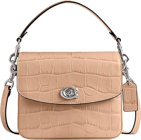 Coach Embossed Croc Cassie Crossbody 19: Handbags: Amazon.com Coach Cassie 19, Coach Cassie, Chain Top, Fancy Dress Accessories, Croc Leather, Backpack Storage, Luggage Tags, Coach Handbags, Embossed Leather