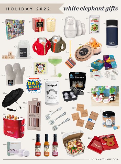 Check out this post to find the best White Elephant gift anyone would love to recieve. Exchange Gift Ideas Christmas, Cool White Elephant Gifts Ideas, White Elephant Gifts $50, $50 Christmas Gift Ideas, Adult White Elephant Gift Exchange Ideas, Gifts Under $50, Cute White Elephant Gifts, $50 White Elephant Gift Ideas, Christmas Exchange Gift Ideas