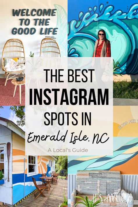 The Crystal Coast is full of Instagrammable photo locations! This is the full guide to the best Instagram spots in and around Emerald Isle, NC you can't miss! You'll also find some area tips and discover new hidden gems! Emerald Isle North Carolina, Emerald Isle Nc, Vacay Ideas, North Carolina Travel, Live Oak Trees, Cedar Point, Atlantic Beach, Emerald Coast, Emerald Isle