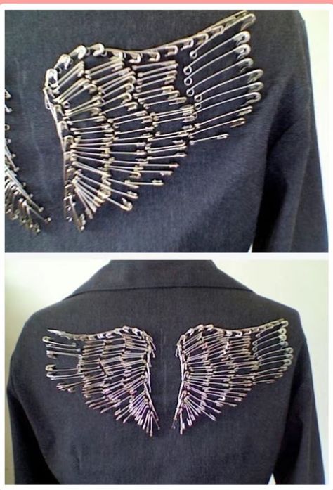 Pins On Jean Jacket, Cool Diy Clothing Ideas, Ideas For Designing Clothes, Diy Clothes Design Men, Sewing On Clothes Ideas, Diy Fashion Men, Goth T Shirt Diy, Diy Cool Clothes, Mens Diy Clothes