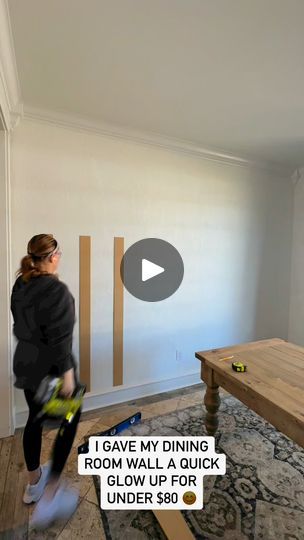 4M views · 19K reactions | I gave my dining room wall, a quick glow up for under $80! I love how it turned out 😍#diy #renovation #walldecor | Shanty2Chic Dinning Room Wall Paint Ideas, Diy Wall Art Dining Room, Dining Room Wall Paint The Home Depot, Dinning Wall Painting, Small Dining Room Wall Decor, Panelled Dining Room, Dinning Room Wall Decor Ideas Modern Kitchen & Dining Tables, Dinning Room Wall Color Paint, Dining Room Colors Paint & Paint Tools