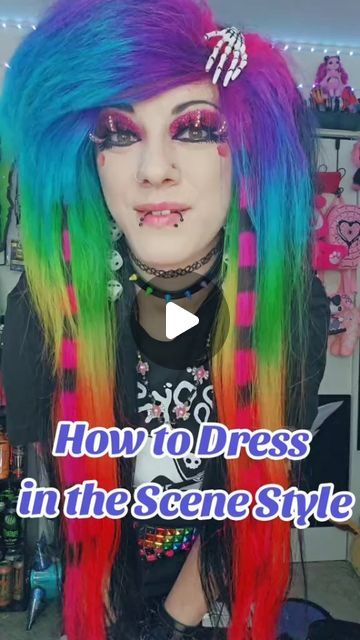 Clean Scene Outfit, Curly Scene Hair Naturally, Scene Kid Haircut, How To Style Scene Hair, How To Be Scene Kid, Cute Scene Outfits, How To Do Scene Hair, How To Cut Scene Hair, Easy Scene Outfits