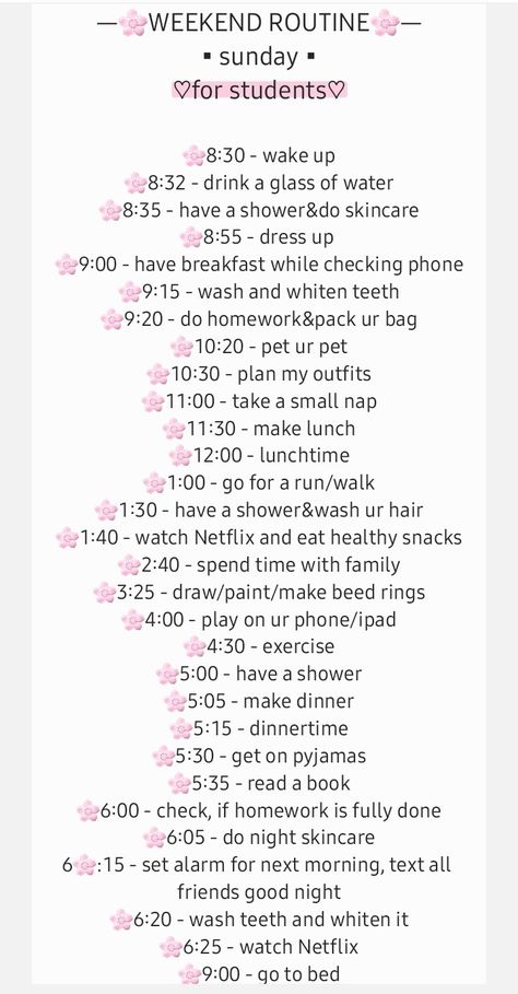 Weekend Morning Routine List, Productive Things To Do In The Morning, Sunday Reset Routine Checklist For Teens, Goals For 2024 List For Teens, Productive Timetable, Sunday Timetable, Weekend Routine For Students, Weekend To Do List Productive, Productive Routine For Students