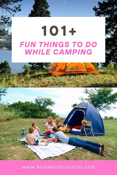 101+ Fun Things to do While Camping Outdoor Camp Activities, Camping Girls Trip, Things To Do While Camping, Girls Camping Trip, Fun Camping Activities, Camping Girl, Best Bucket List, Solo Camping, Bucket List Vacations