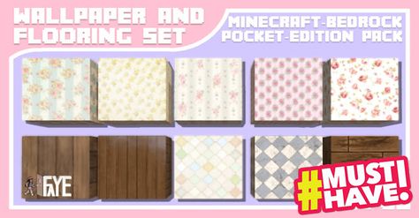 The FAYE Wallpaper & Flooring Set Addon (1.20, 1.19) – MCPE/Bedrock Mincraft Mods, Minecraft Pack, Minecraft Skins Kawaii, Wallpaper Flooring, Minecraft Addons, Minecraft Texture Pack, Minecraft Wallpaper, Amazing Minecraft, Minecraft House Designs