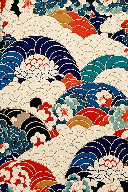 Pattern Illustration Design, Japanese Art Prints, Japanese Illustration, Japon Illustration, Graphic Design Fonts, Japanese Textiles, Japan Design, Japanese Patterns, Japan Art