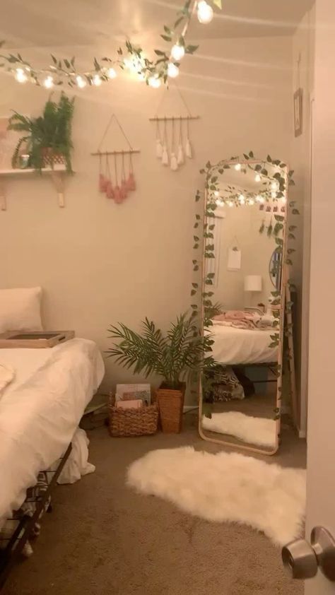 aesthetic room decor and ideas #room #roomdecor #decor #aestheticroom #aesthetic Dream Room Inspiration Aesthetic, Dorm Room Mirror Ideas, Trendy Room Inspo Minimalist, Aesthetic Mirror In Bedroom, Mirror Inspo Decor, Cute Mirror Decorating Ideas, Room Inspo Furniture, Unique Room Design, Standing Mirror In Bedroom Aesthetic