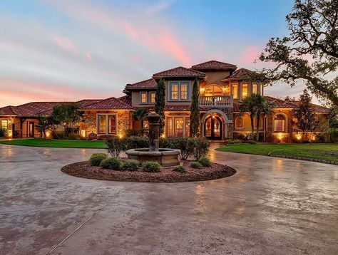 Homes of the Rich on Instagram: “Goodnight! 😍 Mediterranean style home 🌍 8109 Oakmont Drive, Burleson, Texas 🏠 7,869 Square Feet 🛏 5 Bedrooms 🛁 4 Bathrooms 💰 Sold for…” One Story Mansion, False Reality, Texas Mansions, Pinterest Women, Luxury Mediterranean Homes, Modern Mediterranean Homes, Mediterranean Mansion, Mediterranean Luxury, Mediterranean Interior