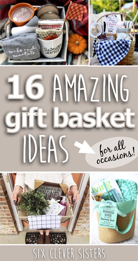 Cute Coffee Basket Ideas, January Gift Basket Ideas, Gift Baskets For Benefits Silent Auction, Casserole Gift Basket Ideas, Gift Basket Exchange Ideas, Thank You Gift Basket For Realtor, Baking Auction Basket Ideas, Practical Gift Basket Ideas, Cold Weather Gift Basket