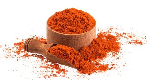 Red paprika powder in wooden bowl and sc... | Premium Photo #Freepik #photo #chili-powder #chilli-powder #pepper-powder #spices-powder Dried Chili Peppers, Dried Peppers, Wooden Bowl, Chilli Powder, Deviled Eggs, Wooden Bowls, Stuffed Hot Peppers, Sweet And Spicy, Red Peppers