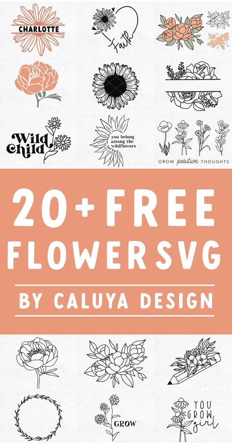 Cricut Vinyl Flower Designs, Cricut Tee Shirt Designs, Peony Svg Free Cricut, Cricut Vinyl Flowers, Flower Vinyl Designs, Cricut Mug Designs Free, Wild Flowers Svg Free, Svg Cricut Files, Circuit Templates Free