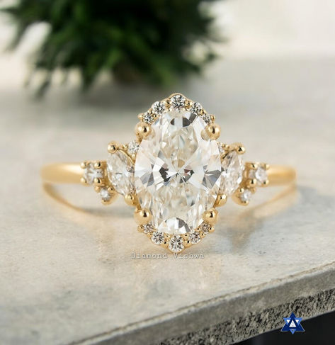 Celebrate your love with this stunning 2 CT Oval Cut Moissanite Engagement Ring, set in luxurious 14K Yellow Gold. This sparkling diamond ring is the perfect choice for engagements, anniversaries, or as a thoughtful bridal gift. The oval cut moissanite dazzles with brilliance, offering a timeless and elegant look for any bride-to-be. Make your special moments last forever with this unique and Oval promise ring. Sunburst Oval Engagement Ring, Unique Oval Engagement Ring Vintage, Oval Promise Ring, Vintage Oval Engagement Rings, Yellow Gold Anniversary Rings, Sparkling Diamond Ring, Engagement Ring Yellow Gold, Oval Cut Moissanite Engagement Ring, Yellow Gold Diamond Engagement Ring