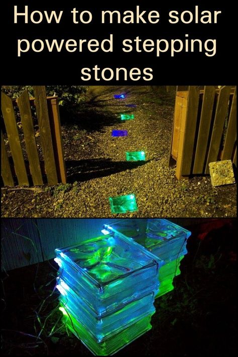 Solar Lights Diy, Diy Outdoor Lighting, Stepping Stones Diy, Meteor Garden 2018, Living Modern, Stones Diy, Outdoor Diy Projects, Backyard Diy Projects, Diy Solar