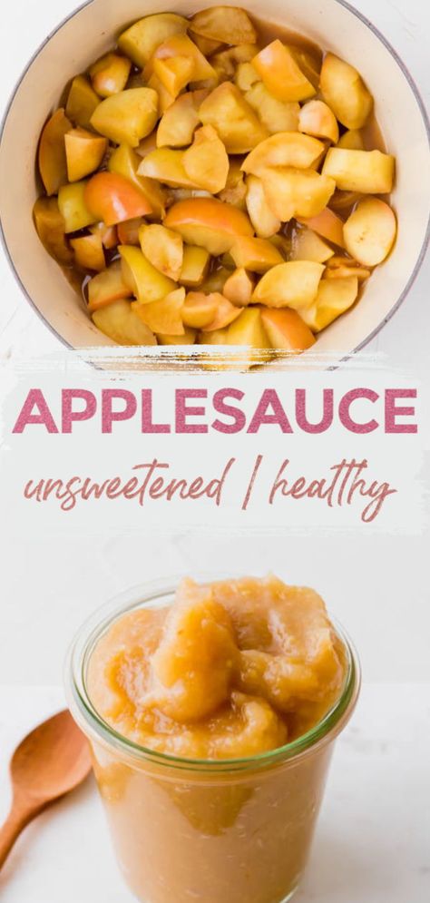 Unsweetened Applesauce Recipe, Applesauce Recipes, Apples Recipes, Homemade Applesauce Recipes, Slow Cooker Applesauce, How To Make Applesauce, Applesauce Recipe, Apple Sauce Recipes, Homemade Applesauce