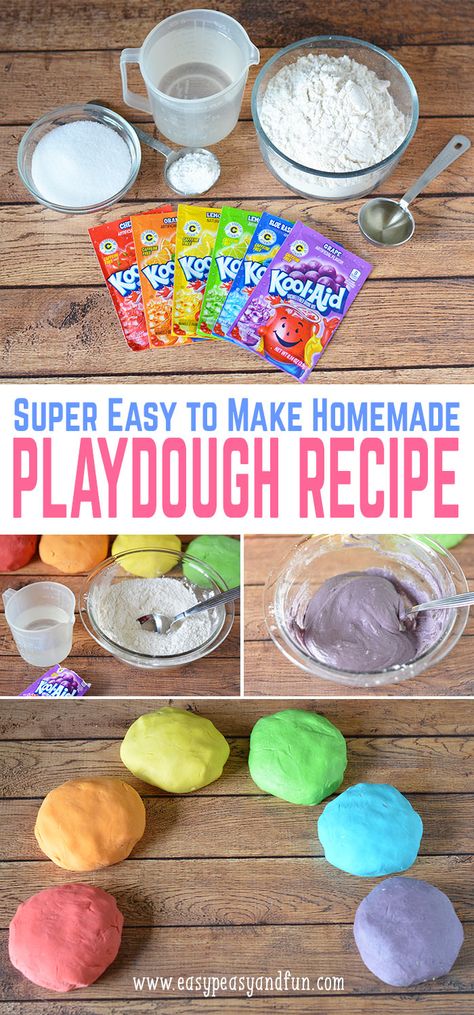 Edible Playdough Recipes, Diy Edible Playdough, Edible Play Dough Recipe, Easy Homemade Playdough Recipe, Edible Playdough, Diy Playdough, Homemade Playdough Recipe, Fun Diy Craft Projects, Diy Edible