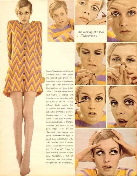 Twiggy Lawson, Twiggy Makeup, Colleen Corby, Fashion 60s, Twiggy Fashion, 60s Makeup, Jean Shrimpton, 60s 70s Fashion, Swinging Sixties