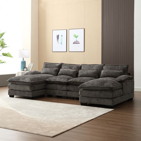 U Shaped Couch, Grey Sectional Sofa, U Shaped Sectional Sofa, Grey Sectional, U Shaped Sectional, Modular Sectional Sofa, Upholstered Sectional, Living Room Sectional, Modular Sectional