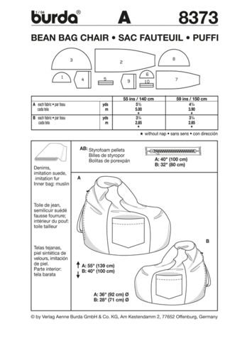 Bean Bag Chair Sewing Pattern, Bean Bag Sewing Pattern, Bean Bag Chair Pattern, Bean Bag Pattern, Diy Bean Bag Chair, Diy Bean Bag, Lazy Bag, Burda Sewing Patterns, Patterned Chair