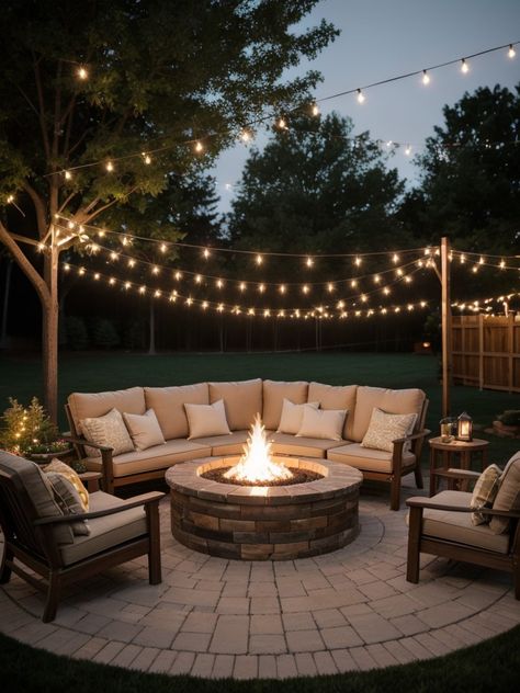 Budget-Friendly Backyard Patio Makeover: Stylish Ideas for an Inviting Outdoor Oasis | aulivin.com Dream Home Backyard, Budget Backyard Patio, Patrick House, Fire Patio, Patio Makeover Ideas, Backyard Patio Makeover, Firepits Backyard, Back Patio Ideas, Dream Life House