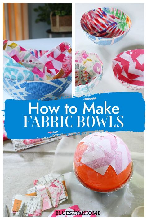 Learn How to Make a Fabric Bowl with Mod Podge. Follow these easy decoupage instructions to make a DIY fabric bowl as an decorative accessory. How To Make Fabric Bowls, How To Make Fabric Bowls Diy, Unusual Crafts To Make, Modge Podge Fabric, Unusual Crafts, Girls Activities, Mod Podge Fabric, Mod Podge Projects, Fabric Decoupage