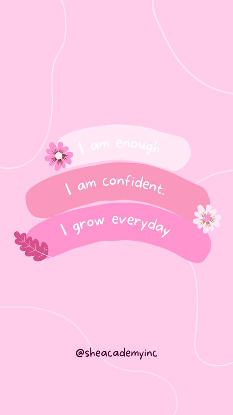 Wallpaper Iphone Inspiration Positive, Quotes Of Affirmation For Women, Quotes For Positive Mindset, Self Motivation Quotes Aesthetic, Pink Self Love Wallpaper, Love Yourself Aesthetic Wallpaper, Iphone Wallpaper Positive Affirmations, Self Care Background, Self Love Quote Wallpapers