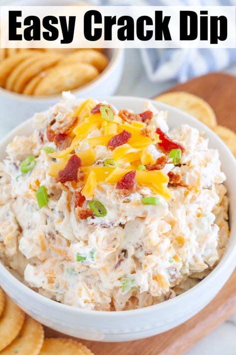 Easy creamy crack dip recipe is always a huge crowd pleaser. With cream cheese, bacon, ranch and cheese you can't go wrong. Super simple to make and great for parties and holidays. #crackdip Delicious Dips Recipes, Bacon Dip, Cream Cheese Dips, Queso Dip, Dip Recipes Easy, Homemade Seasonings, Ranch Seasoning, Yummy Dips, Best Appetizers